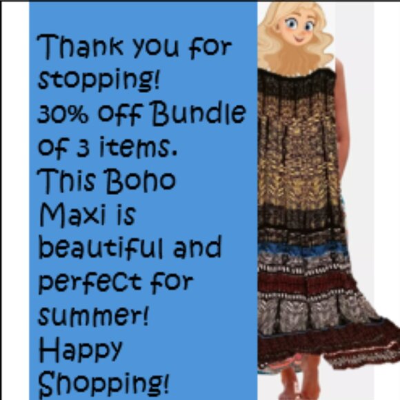 Women's Casual Xhilaration Colorful Bandeau Stretch Top Maxi Dress Large Boho - Picture 1 of 10